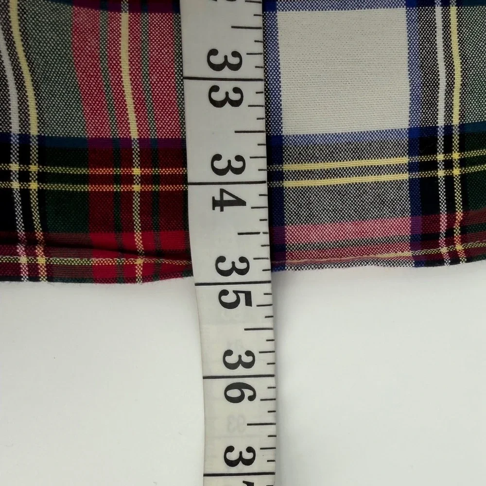 Polo Ralph Lauren Button Down Shirt Mens 4XB Red Multi Plaid Classic Fit Cotton